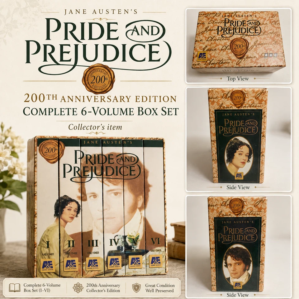 Jane Austen’s Pride and Prejudice – Complete 6 VHS Box Set - photo 2