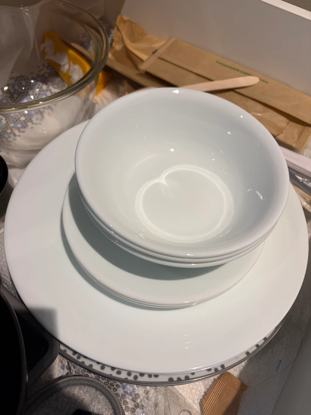 Corelle Vitrelle Dinner Plate and Bowl Set