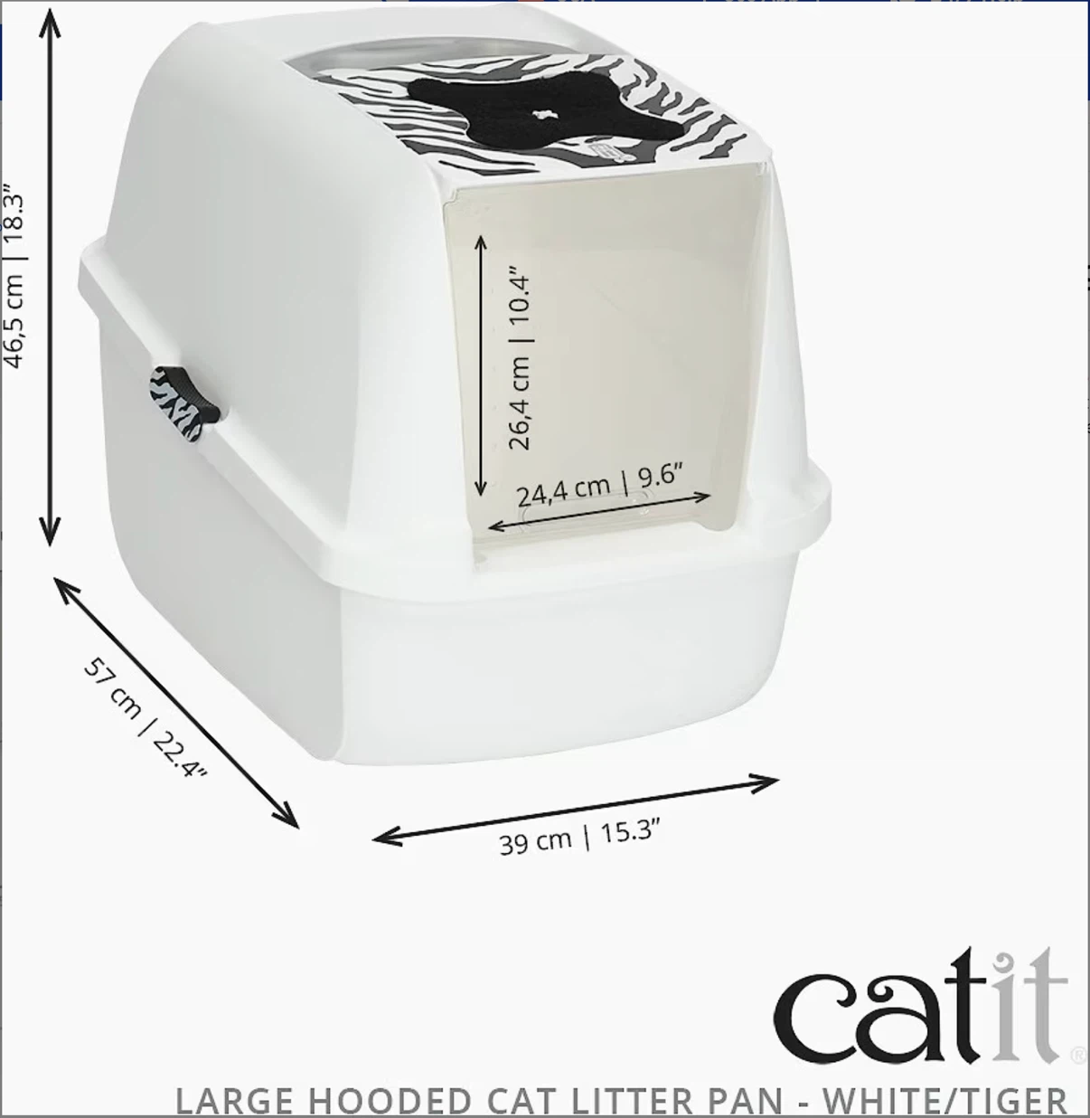 Extra Large Hooded Cat Litter Box - photo 2
