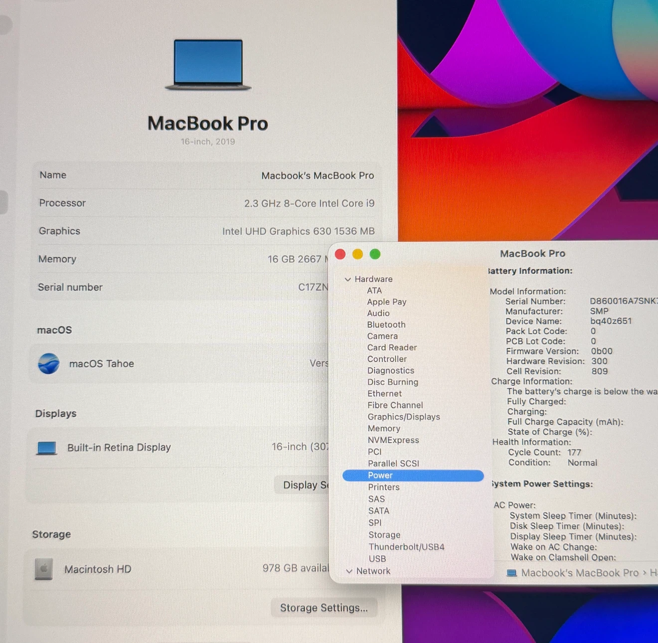 i9 / 1TB / Macbook Pro 2019, 16"/ 16GB RAM - photo 4