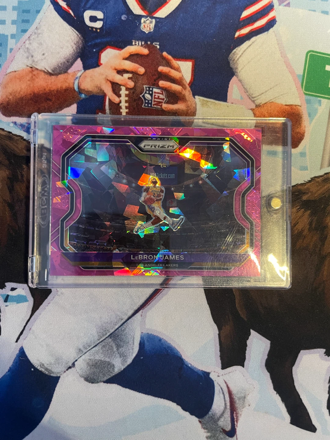 Lebron james 2020 panini prizm pink cracked ice basketball card
