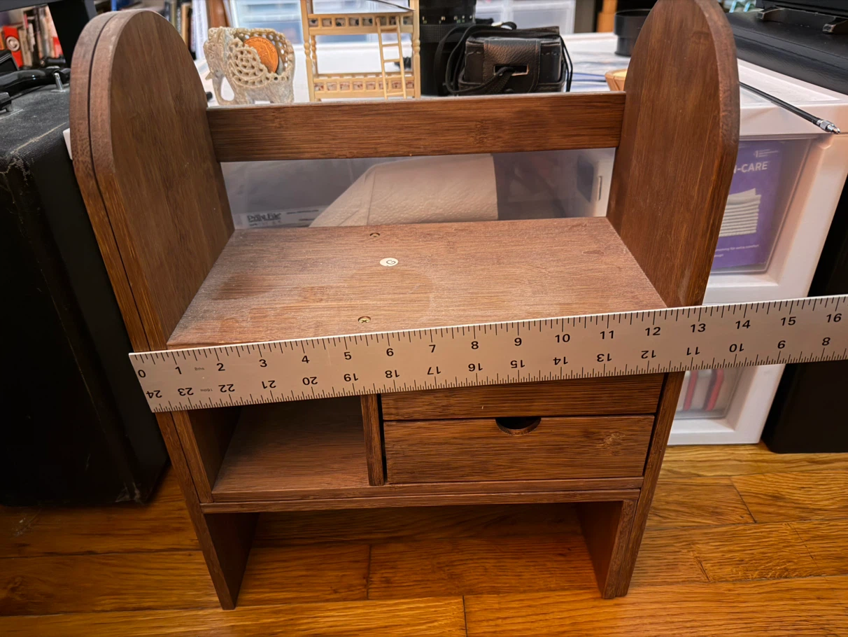 Small wooden desk organizer with drawers - photo 3