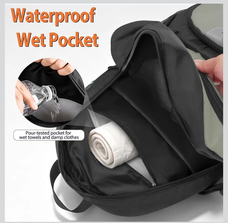 Large Gray Basketball Backpack with Shoe Compartment - photo 5