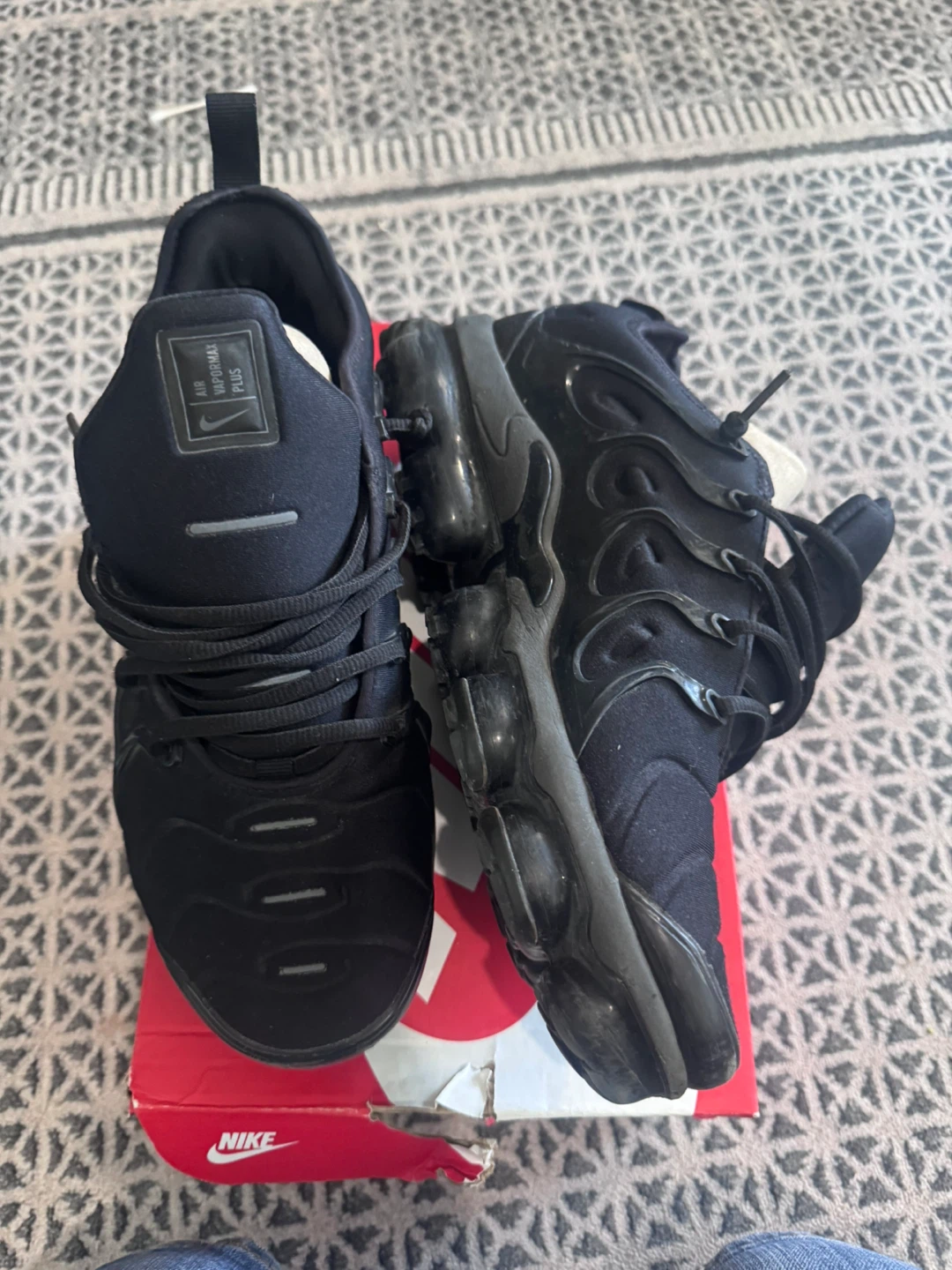 Nike Air VaporMax Plus Triple Black US 9(2019) - photo 2