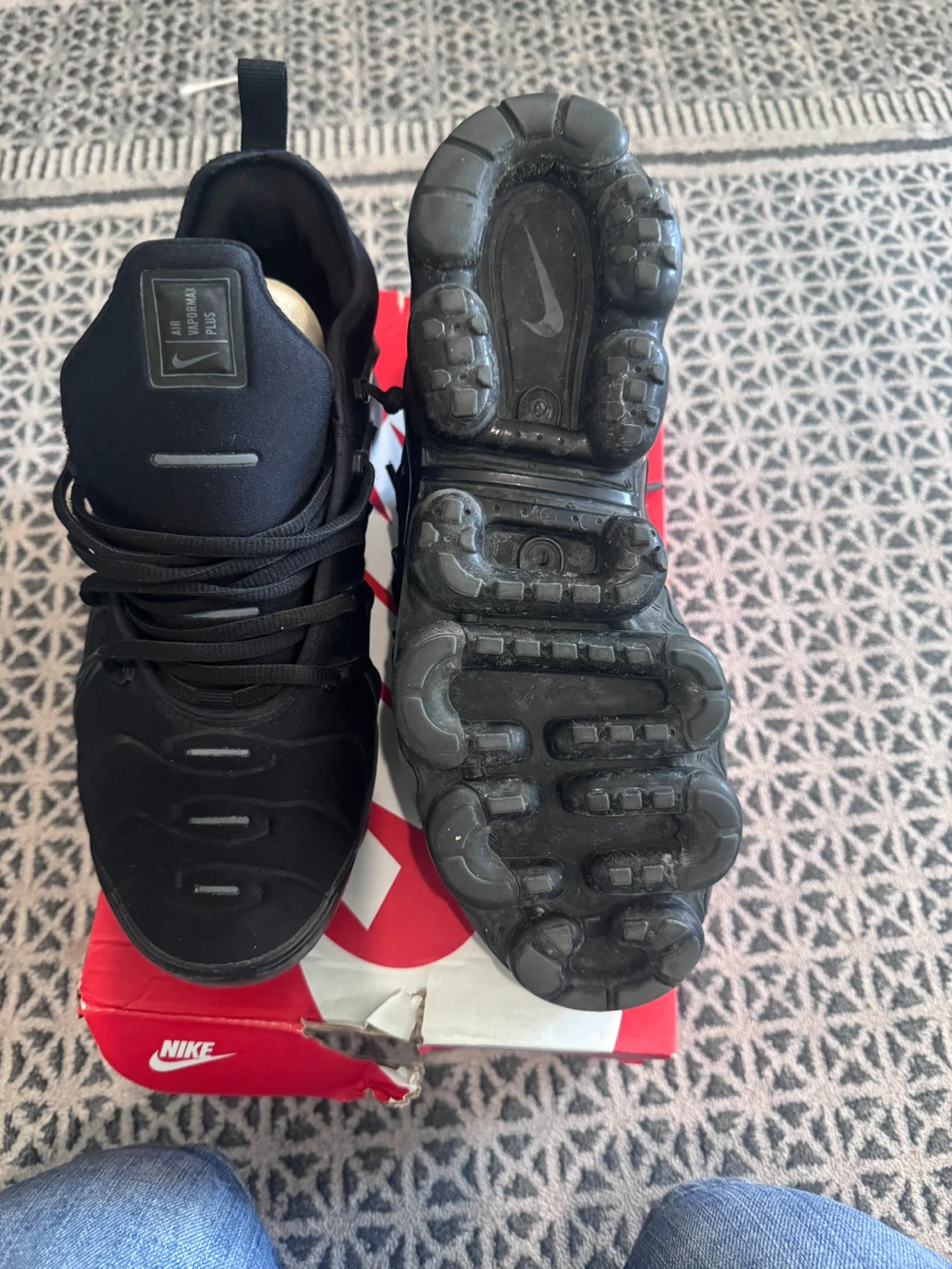 Nike Air VaporMax Plus Triple Black US 9(2019) - photo 3