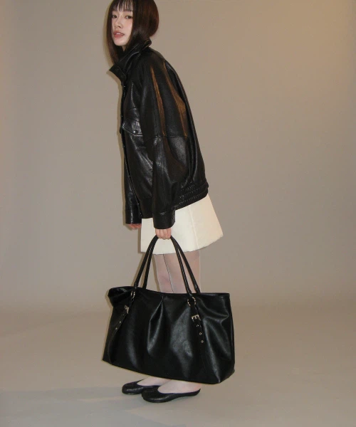 Yeomim Korean brand leather tote bag (y2k) - photo 2