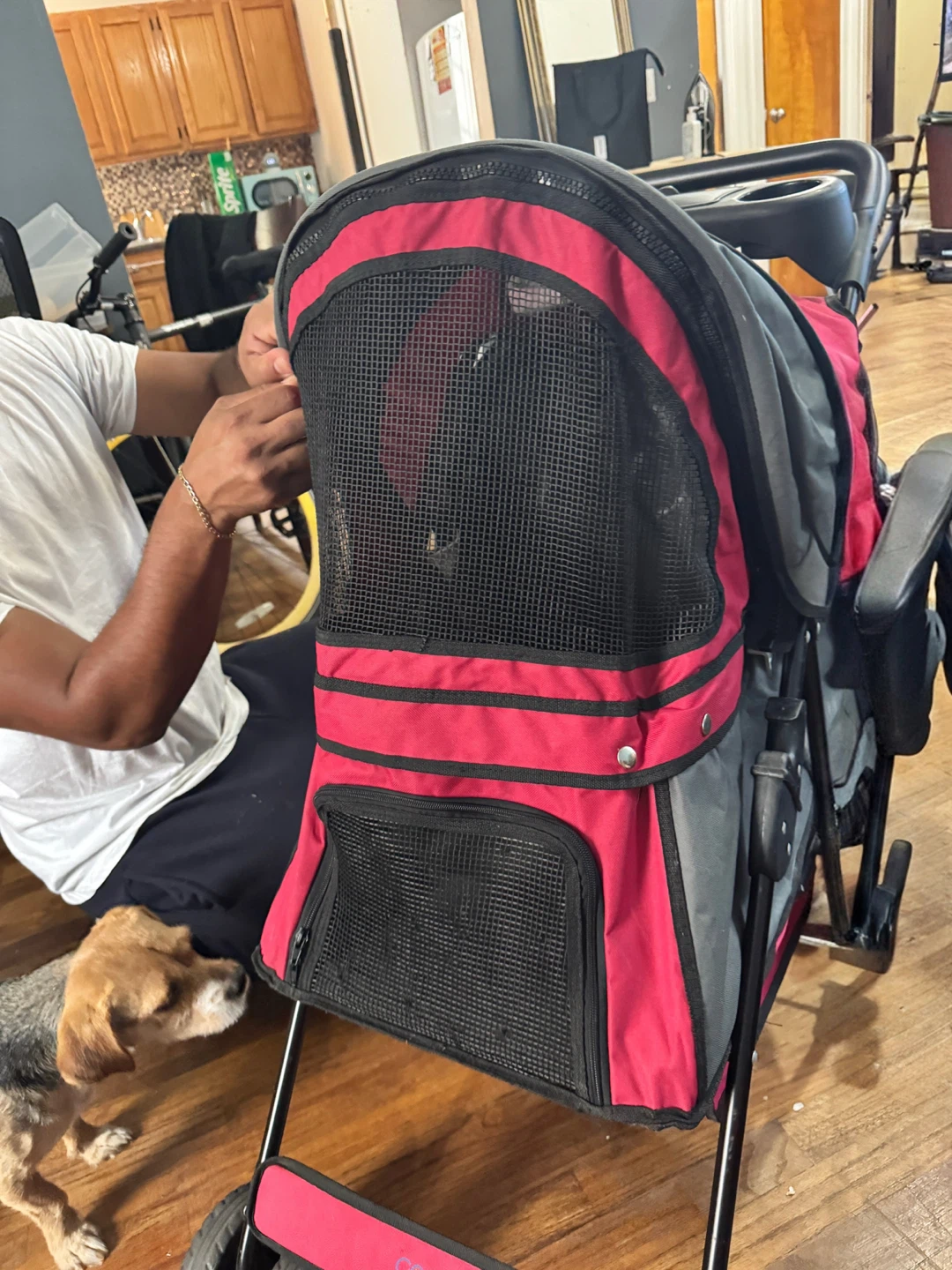 Pet Stroller - Pink and Gray - photo 2