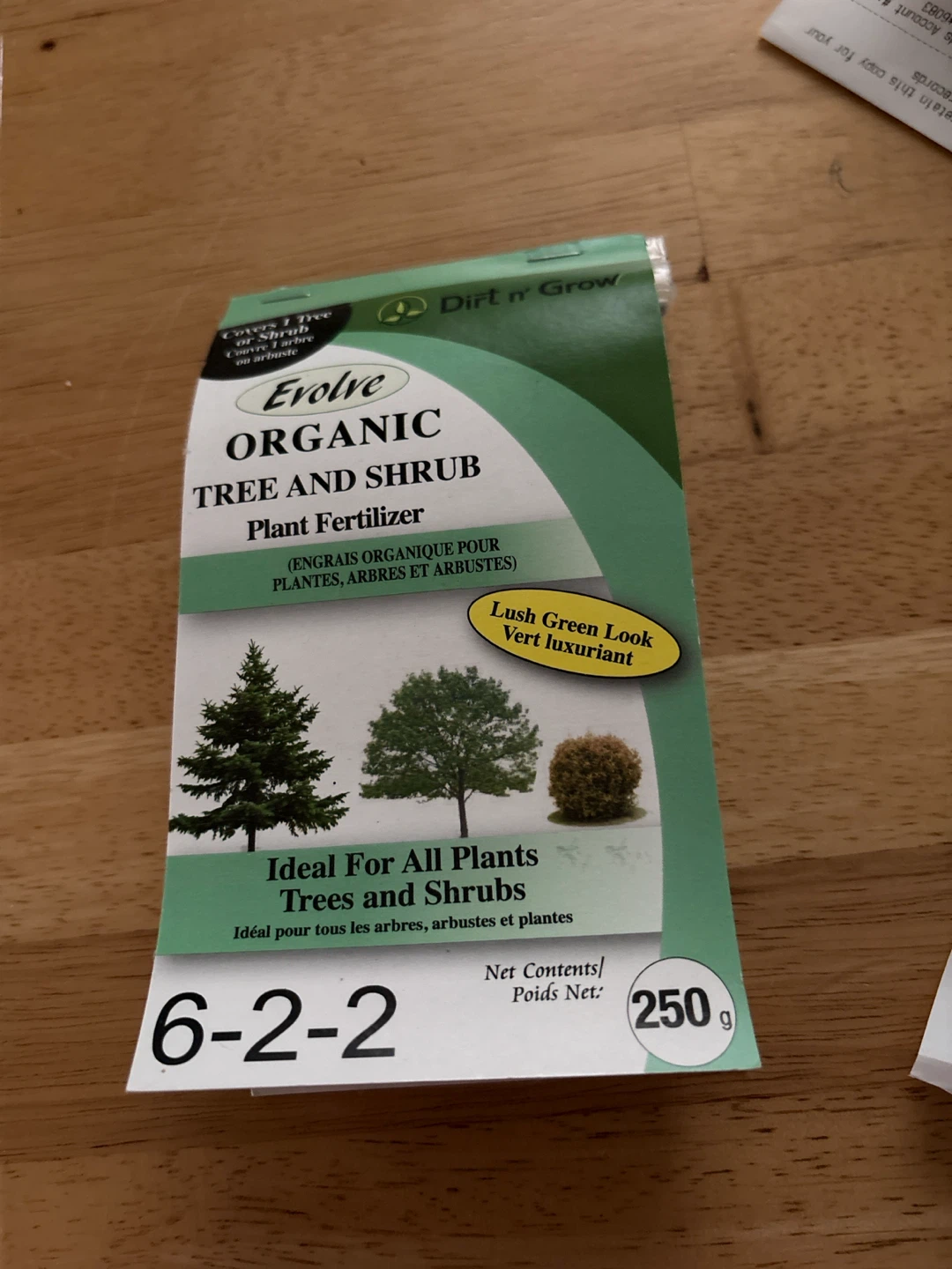 Organic tree and shrub fertilizer