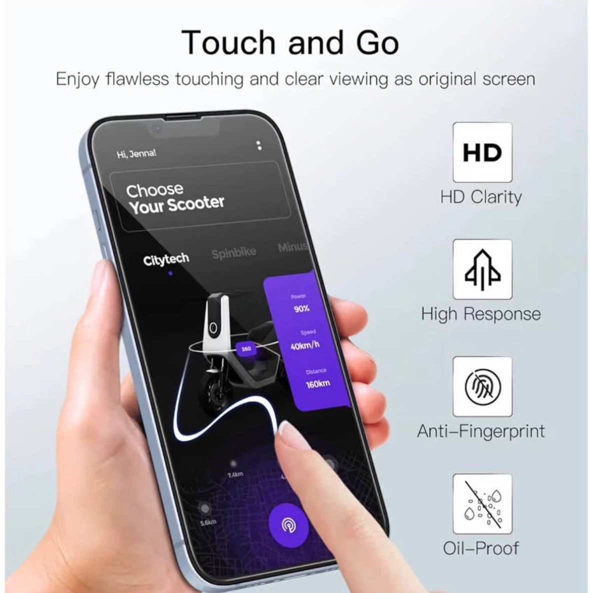 JETech Screen Protector for iPhone 16e/14, 3-Pack 9H Tempered - photo 3