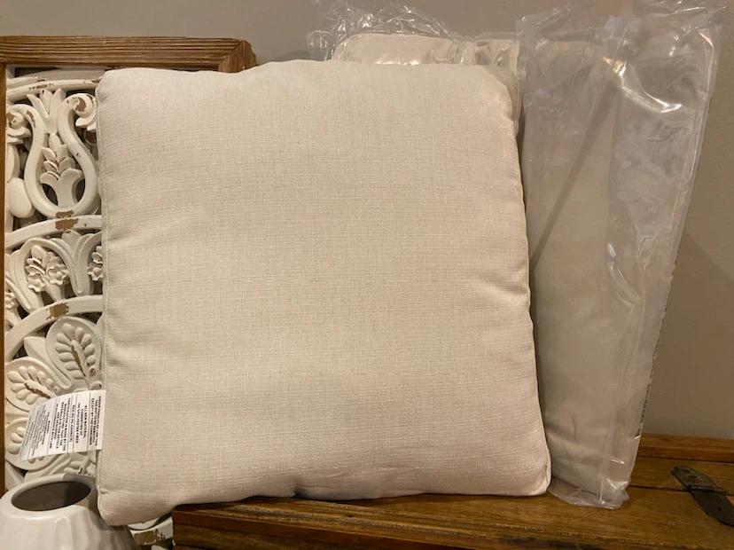 New Seat Cushions 17x17 Beige Set of 2