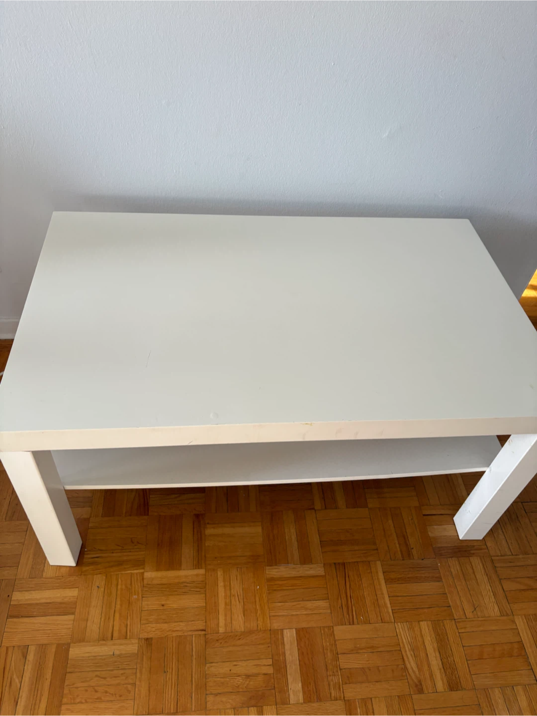 White Coffee Table with Shelf