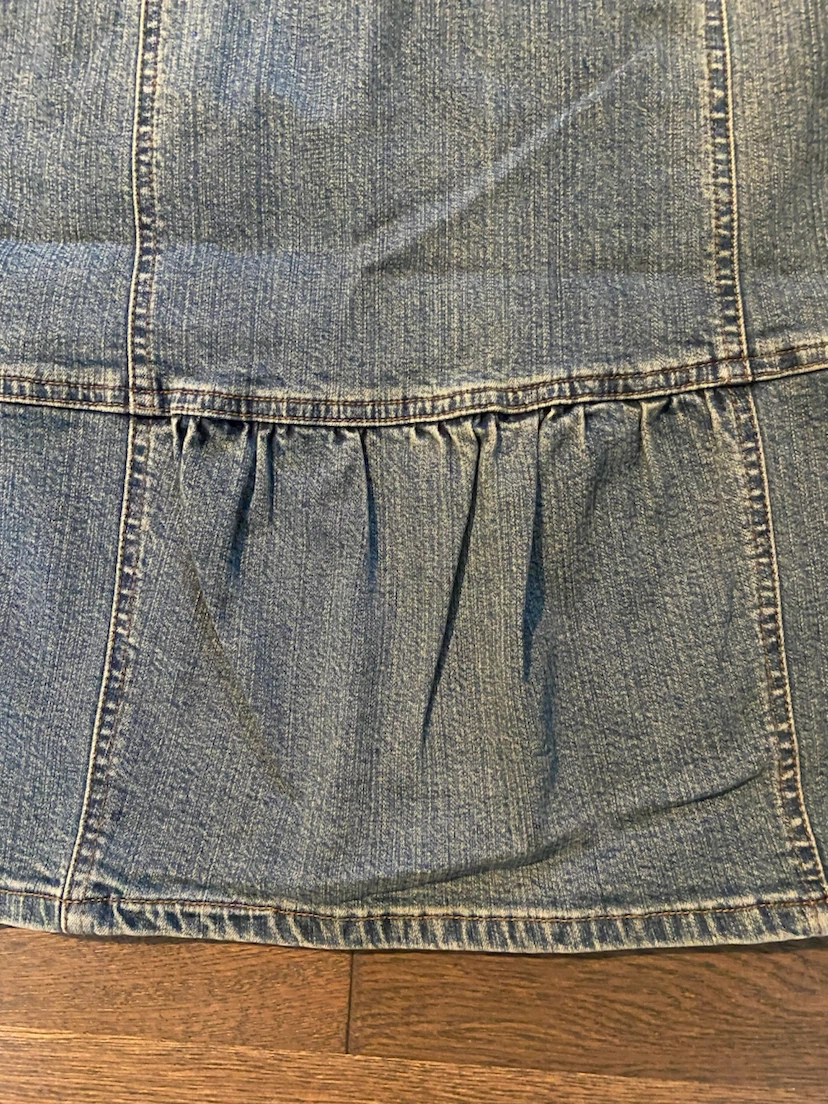 EUC: Y2K RW&Co. Britney Strapless Denim Ruffle Hem Dress 2 - photo 2