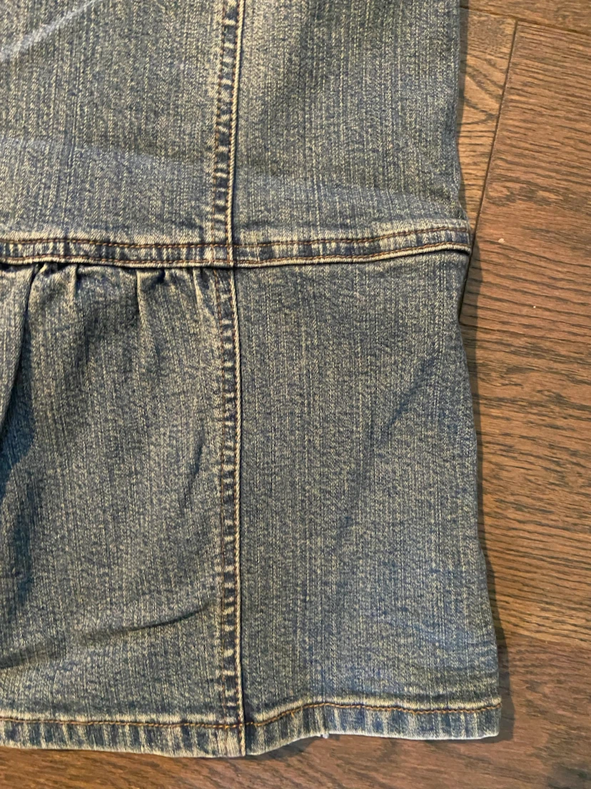 EUC: Y2K RW&Co. Britney Strapless Denim Ruffle Hem Dress 2 - photo 3