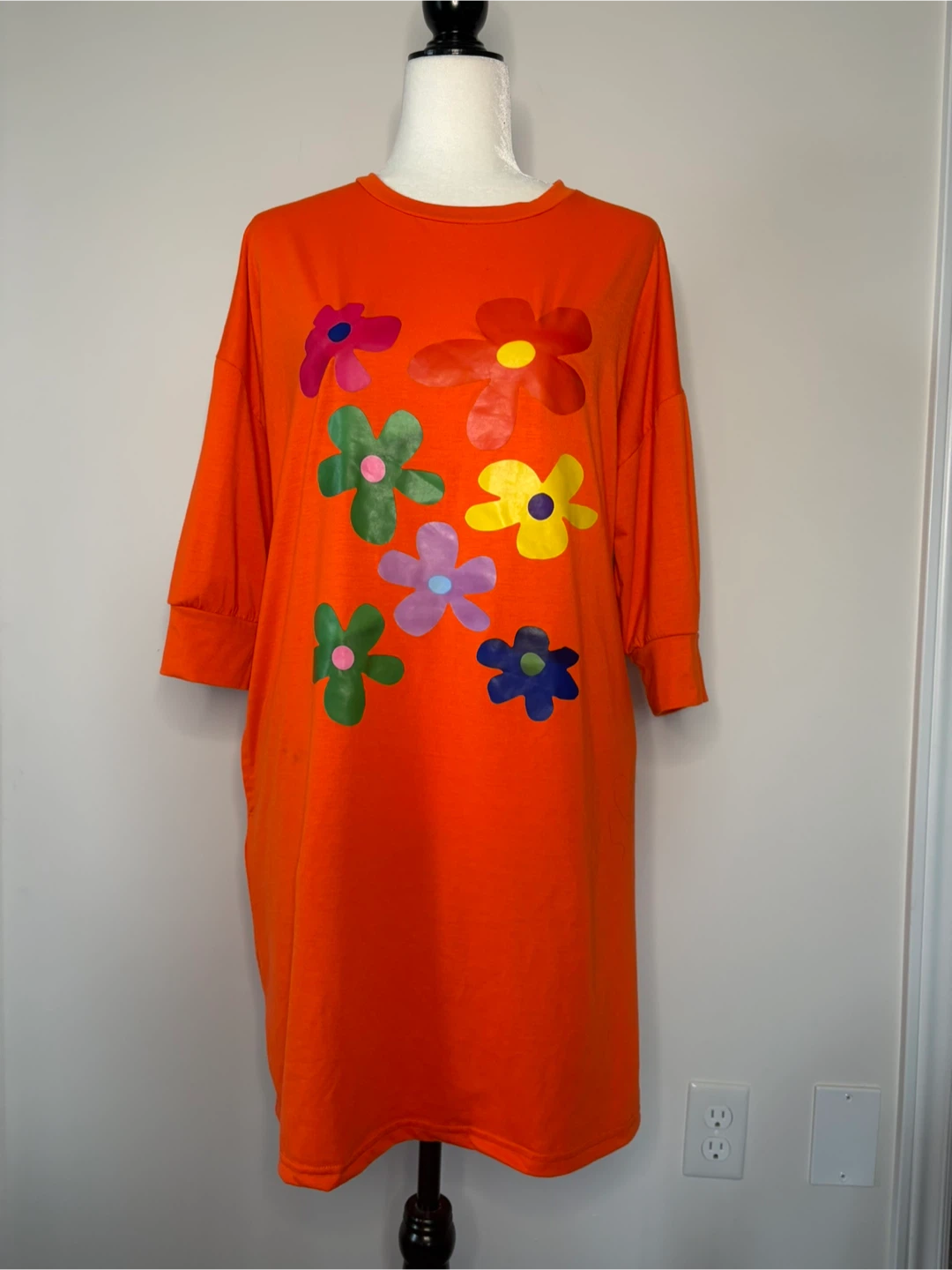 Size L - Dress with Flower Print