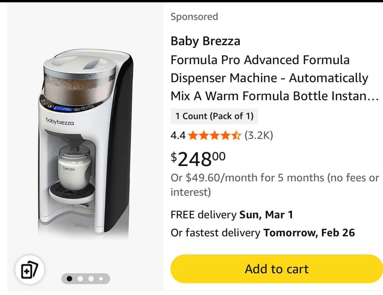 Baby Brezza Formula Pro Advanced Formula Dispenser Machine - photo 2