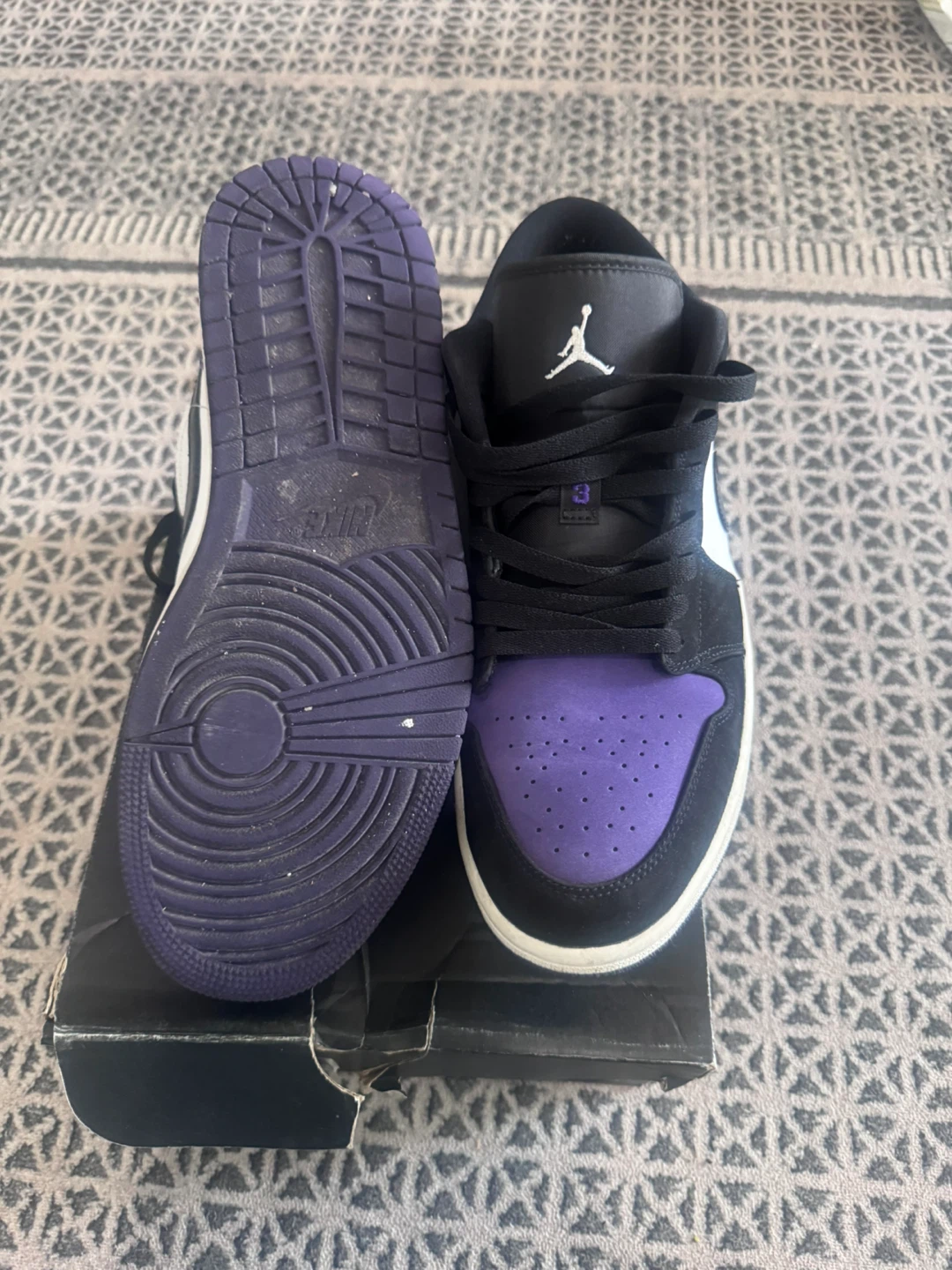 Air Jordan 1 Low Court Purple Size 10.5 - photo 3