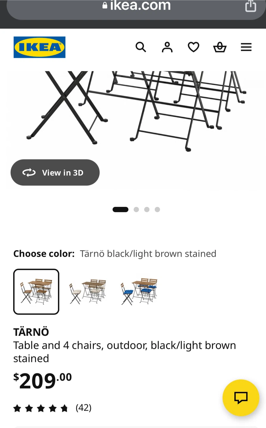 IKEA Patio Set, Fold Up Portable - photo 3