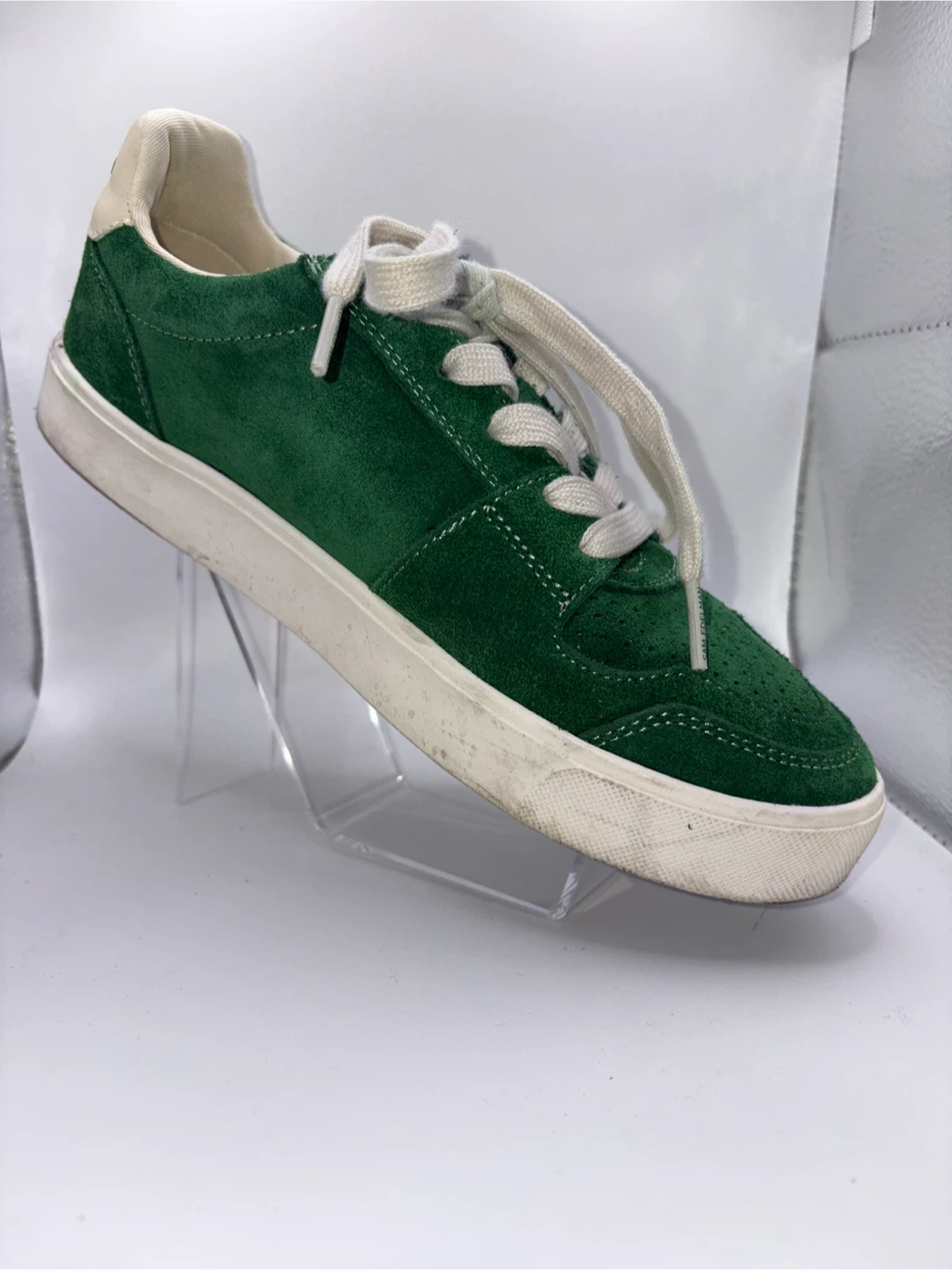 7.5 - SAM EDELMAN, Green Suede Sneakers - photo 2