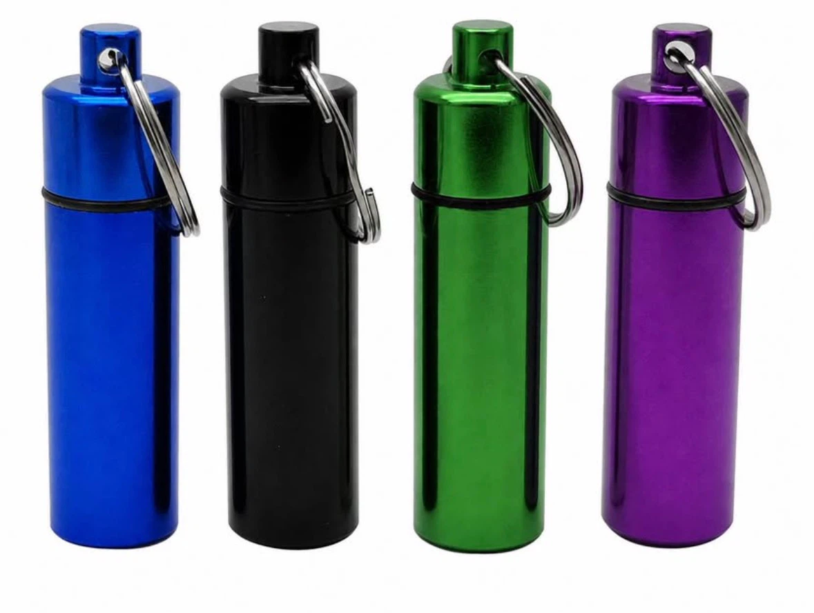 4 Packs Aluminum Pill Box Case