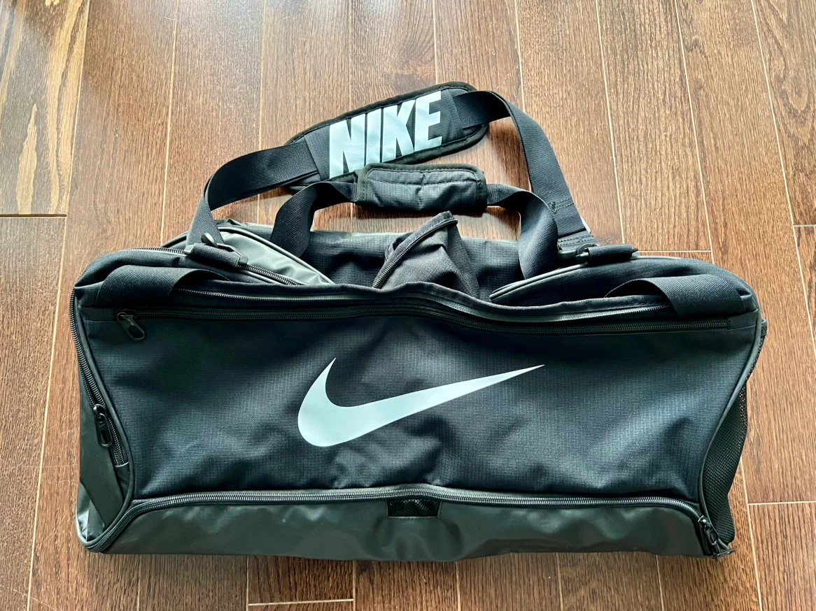 Nike Brasilia Duffel Bag - Black/White - 60 L