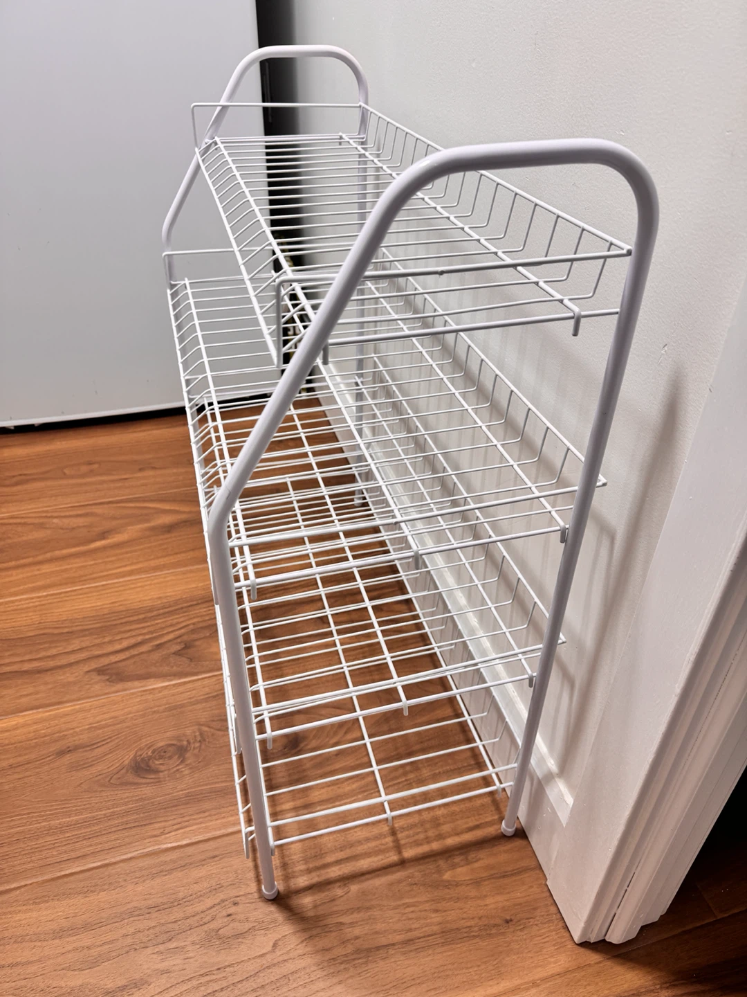White 4-Tier Wire Shelf Rack - photo 2