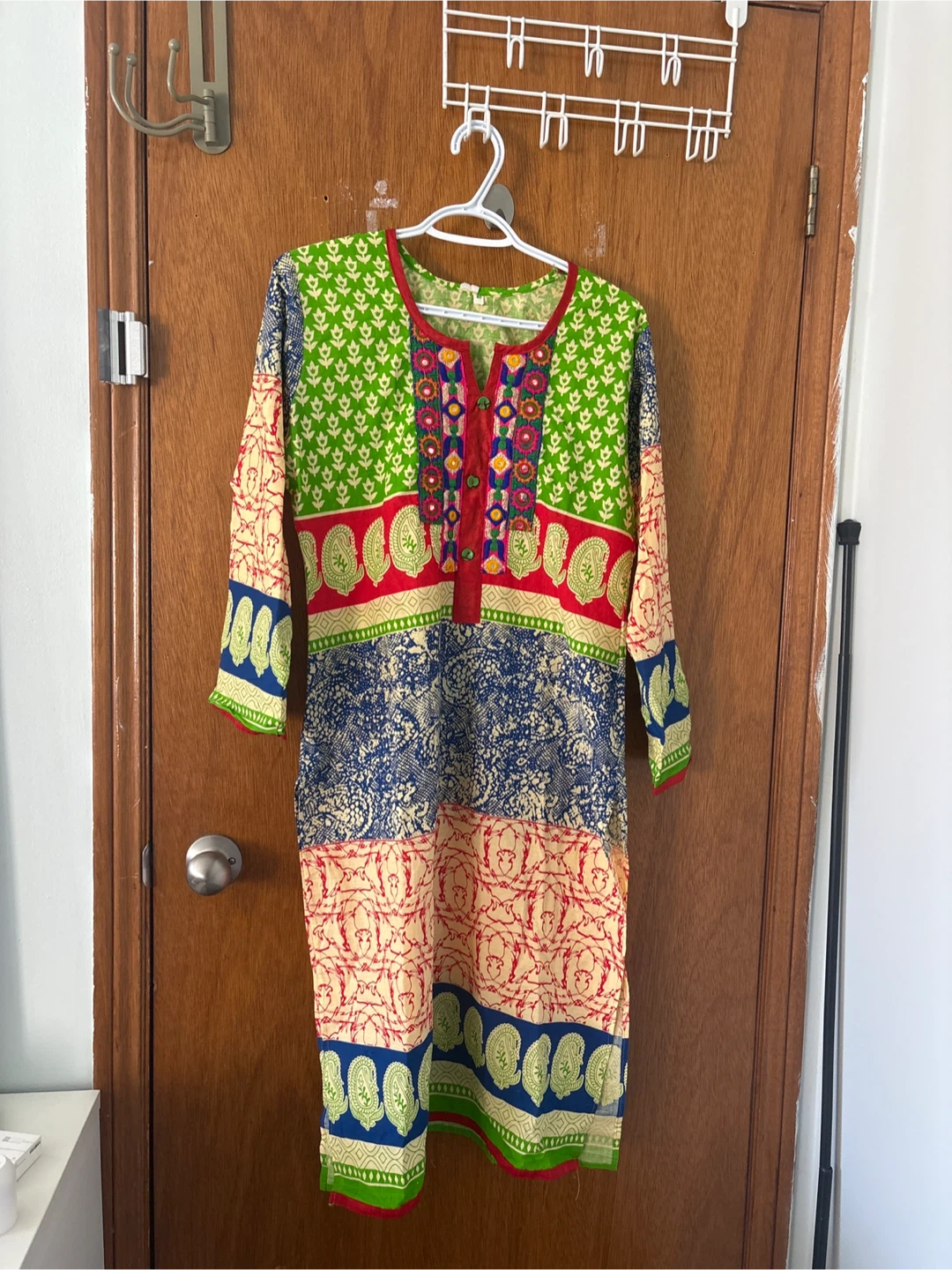 Multicoloured patterned cotton kurti - photo 2
