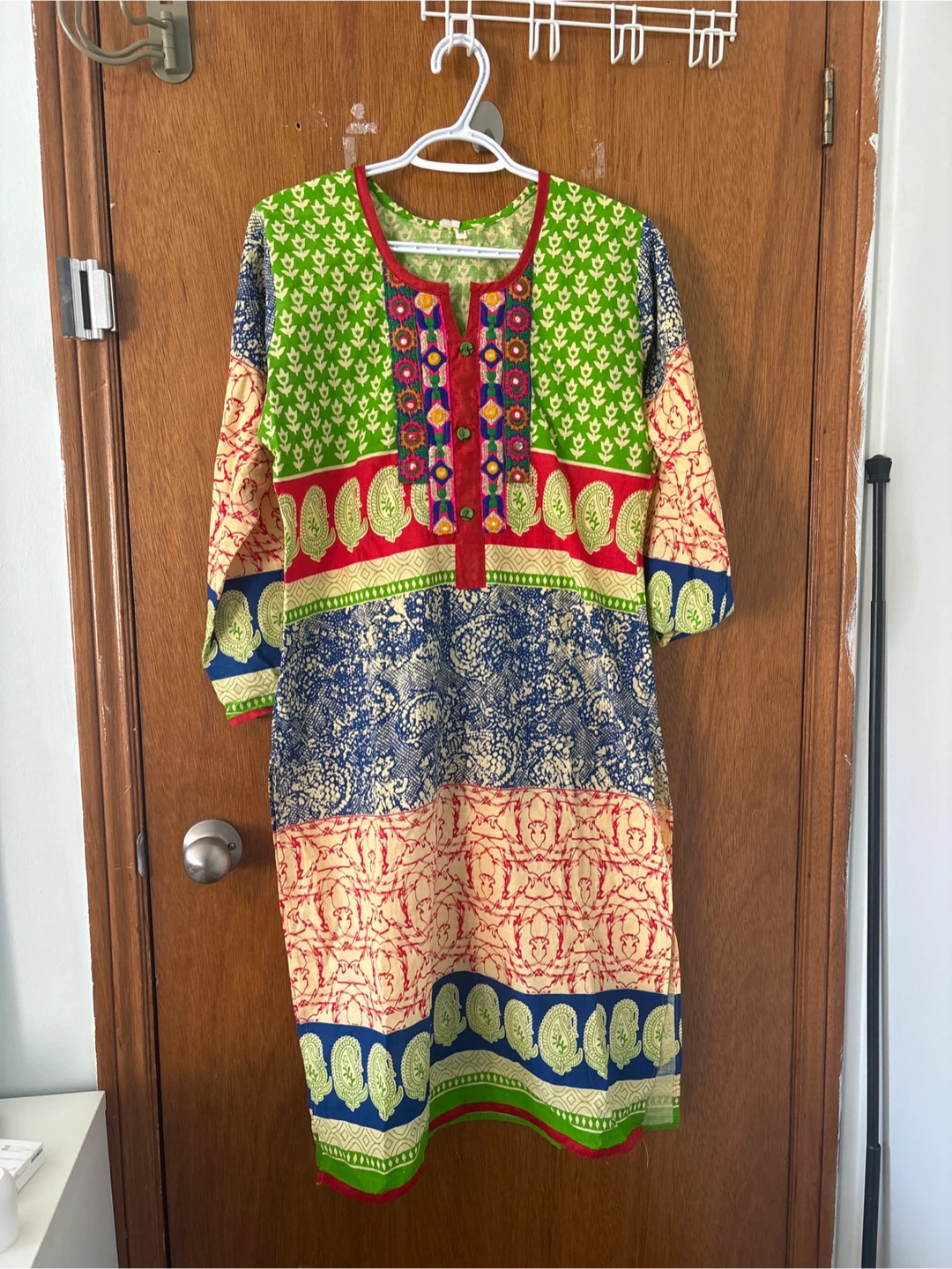 Multicoloured patterned cotton kurti - photo 3