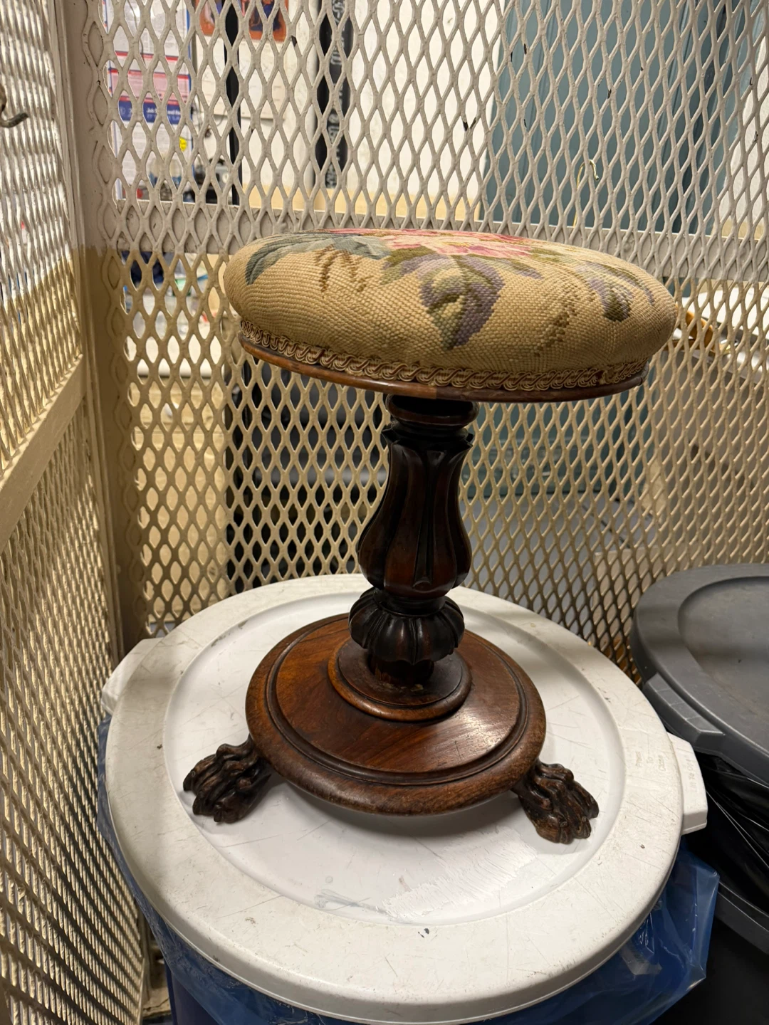 Antique piano stool