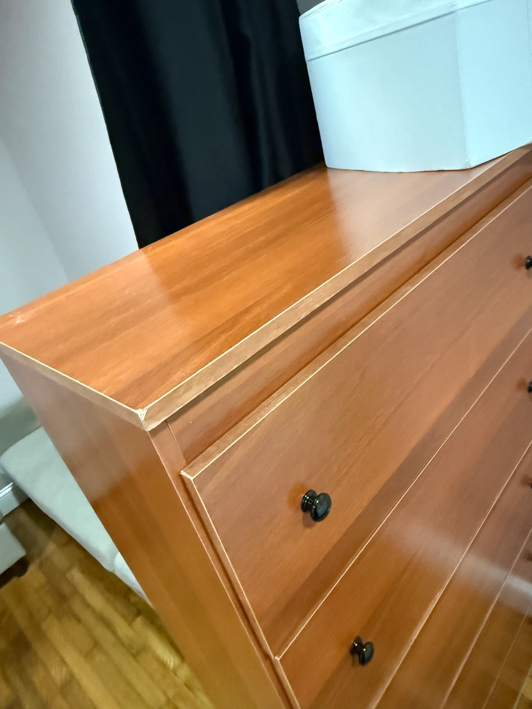 5-Drawer Tall Dresser / Chest of Drawers (Cherry Wood Finish) - photo 3