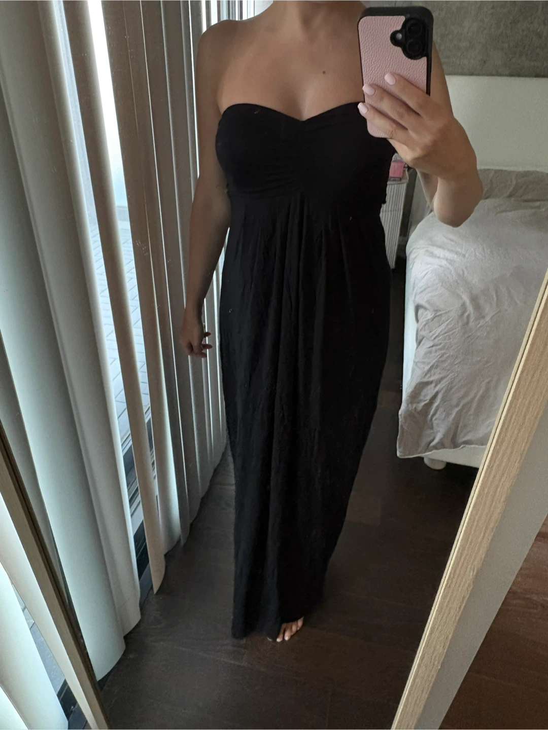 SUPER lux jersey OOYOO Mendicino Bandeau Maxi Dress - size XS