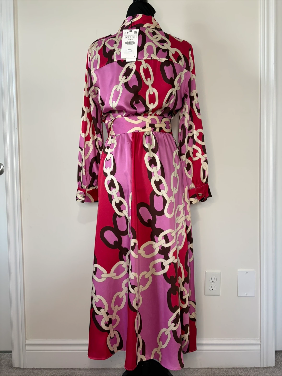 NEW with TAG! Zara Chain Print Shirt Dress - Size M - photo 4