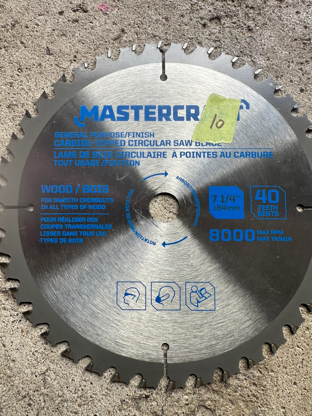 Mastercraft 7 1/4 inch Circular Saw Blade