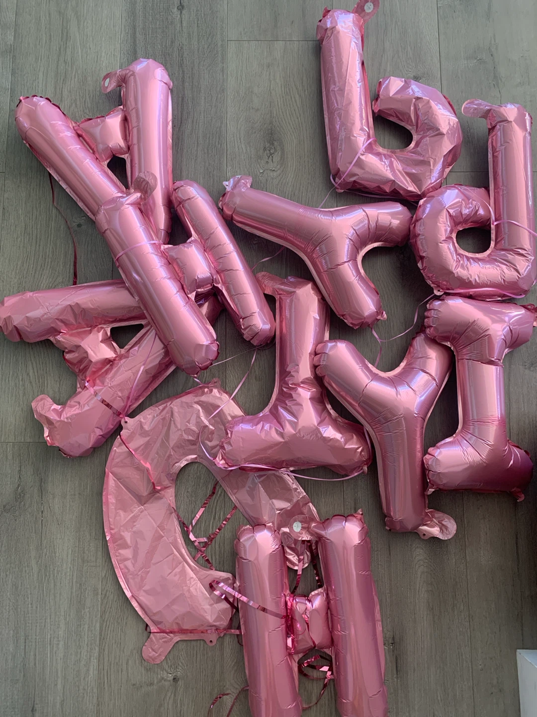 Pink Letter Balloons