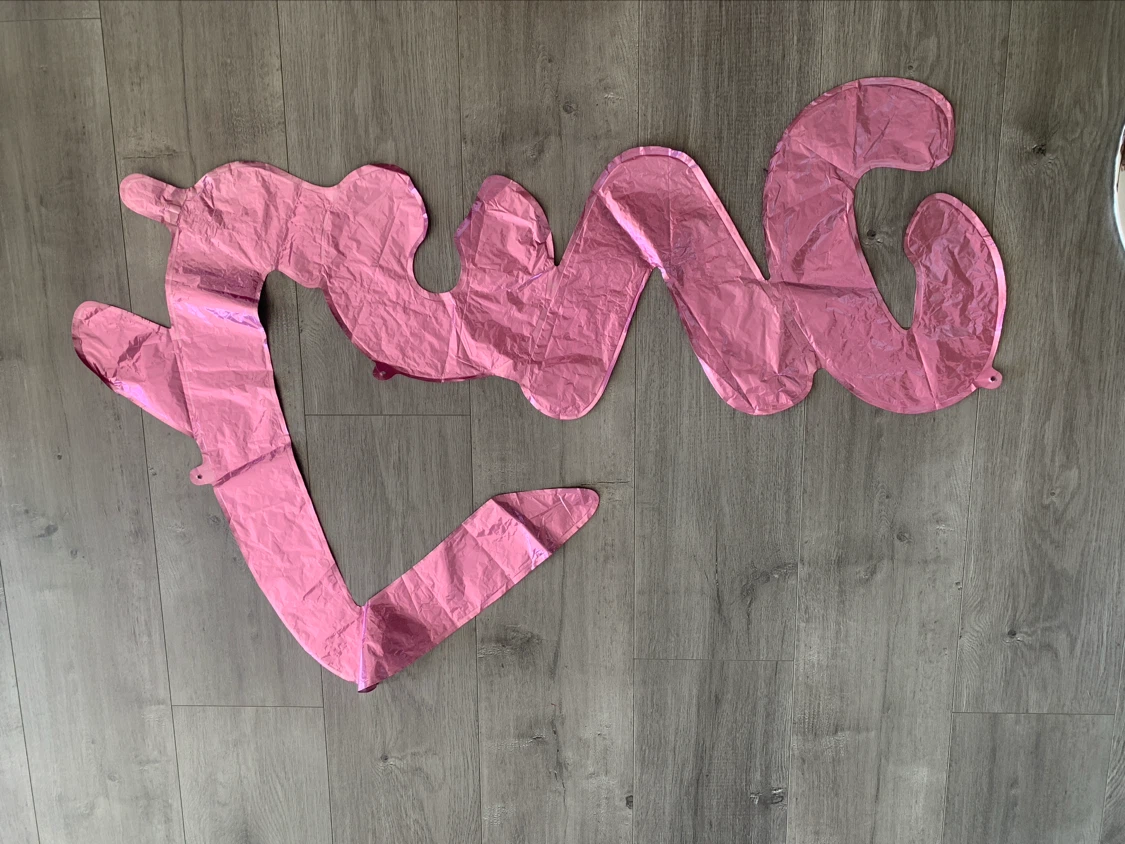 Pink Letter Balloons - photo 2