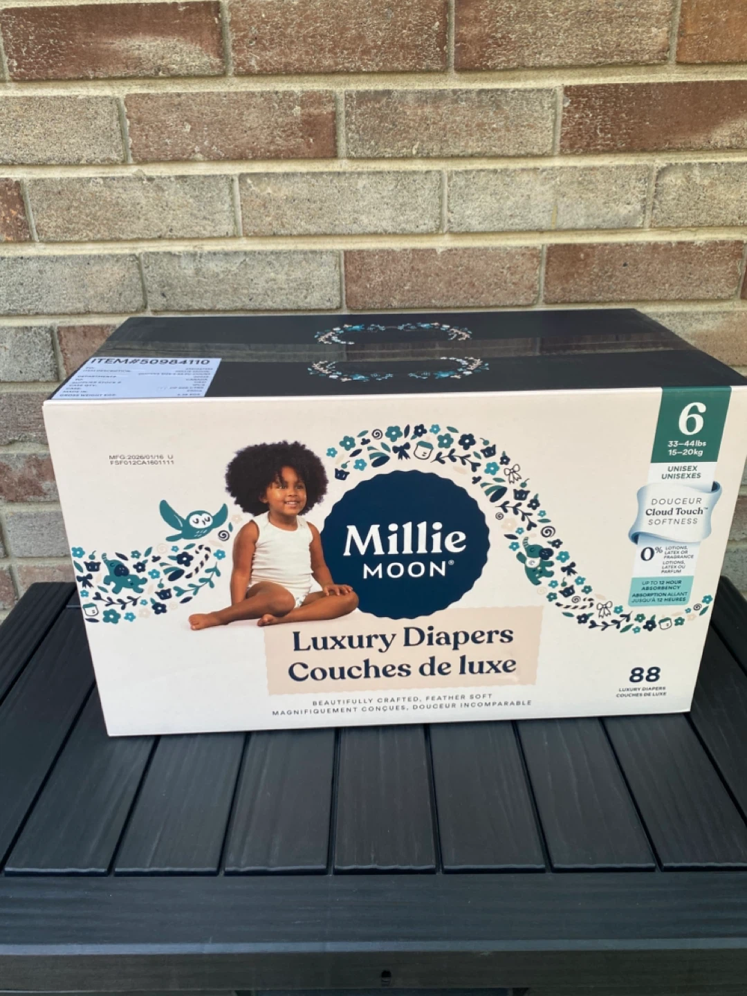 Millie Moon Luxury Diapers Size 6 88 Count