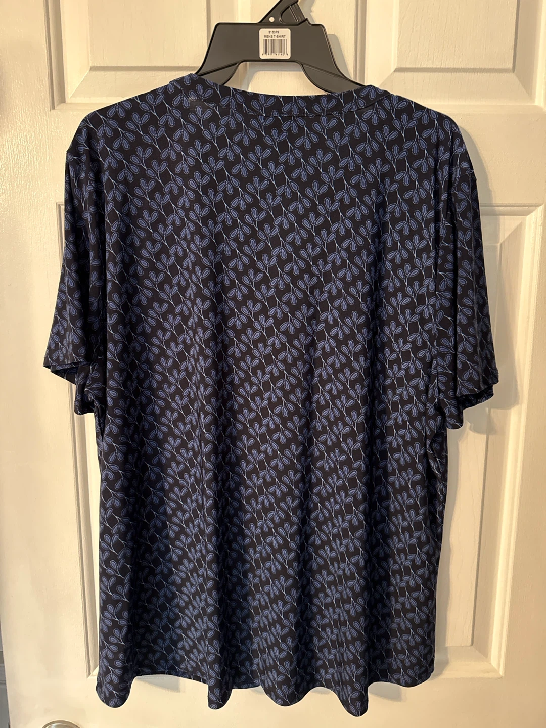 Classic Editions Navy Leaf Print Button-Up Blouse XXL - photo 4