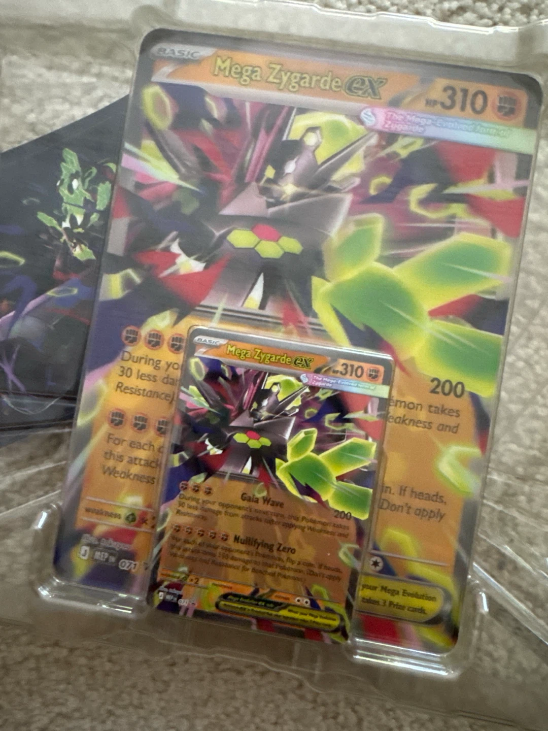 Jumbo and regular mega zygarde ex promos
