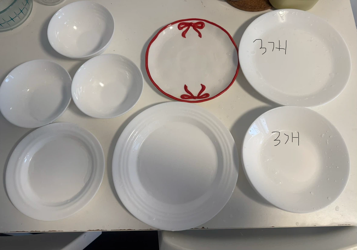 White Dinner Plates and Bowls Set - photo 2