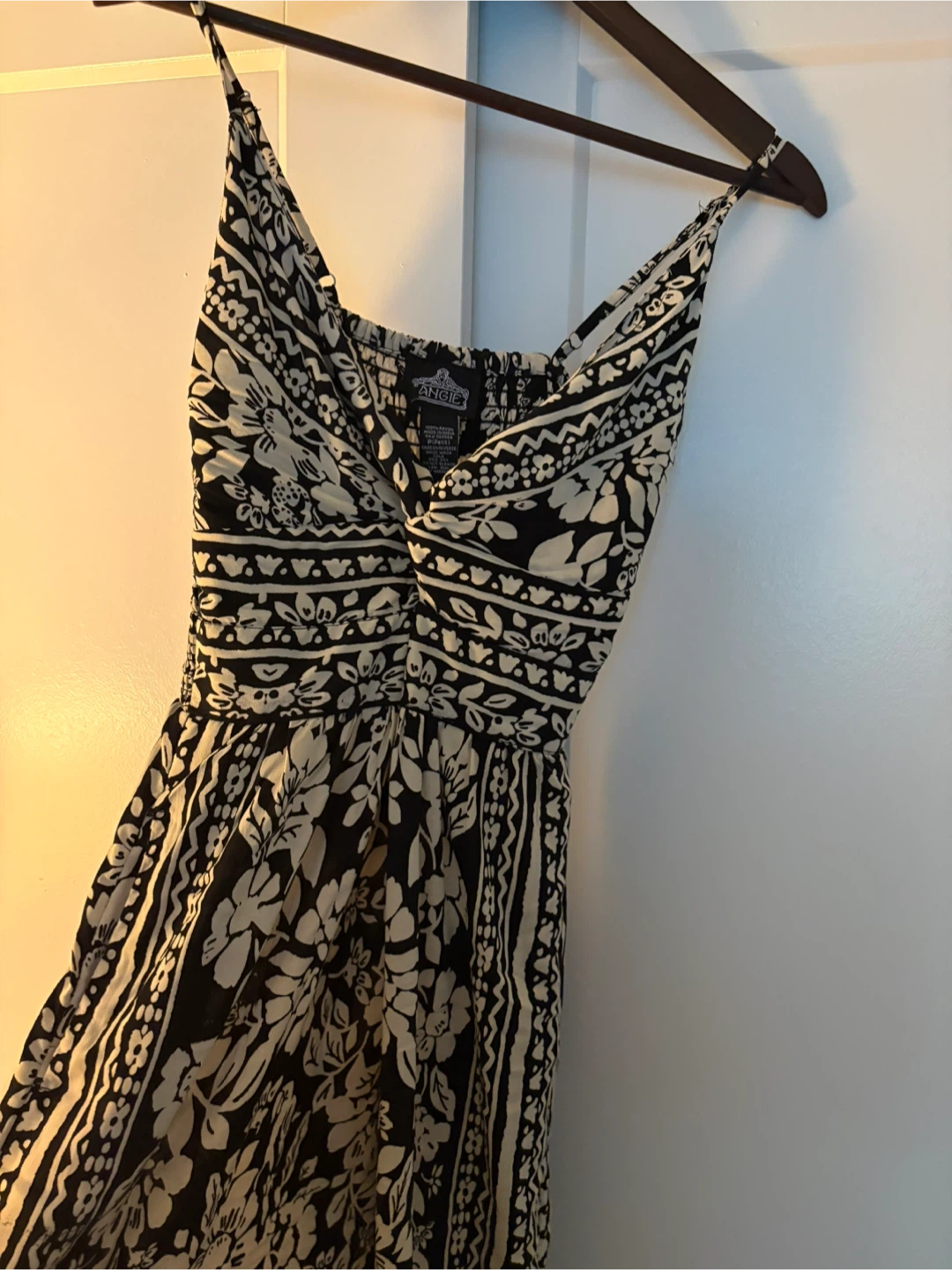 Angie Black & White pattern  Maxi jumpsuit