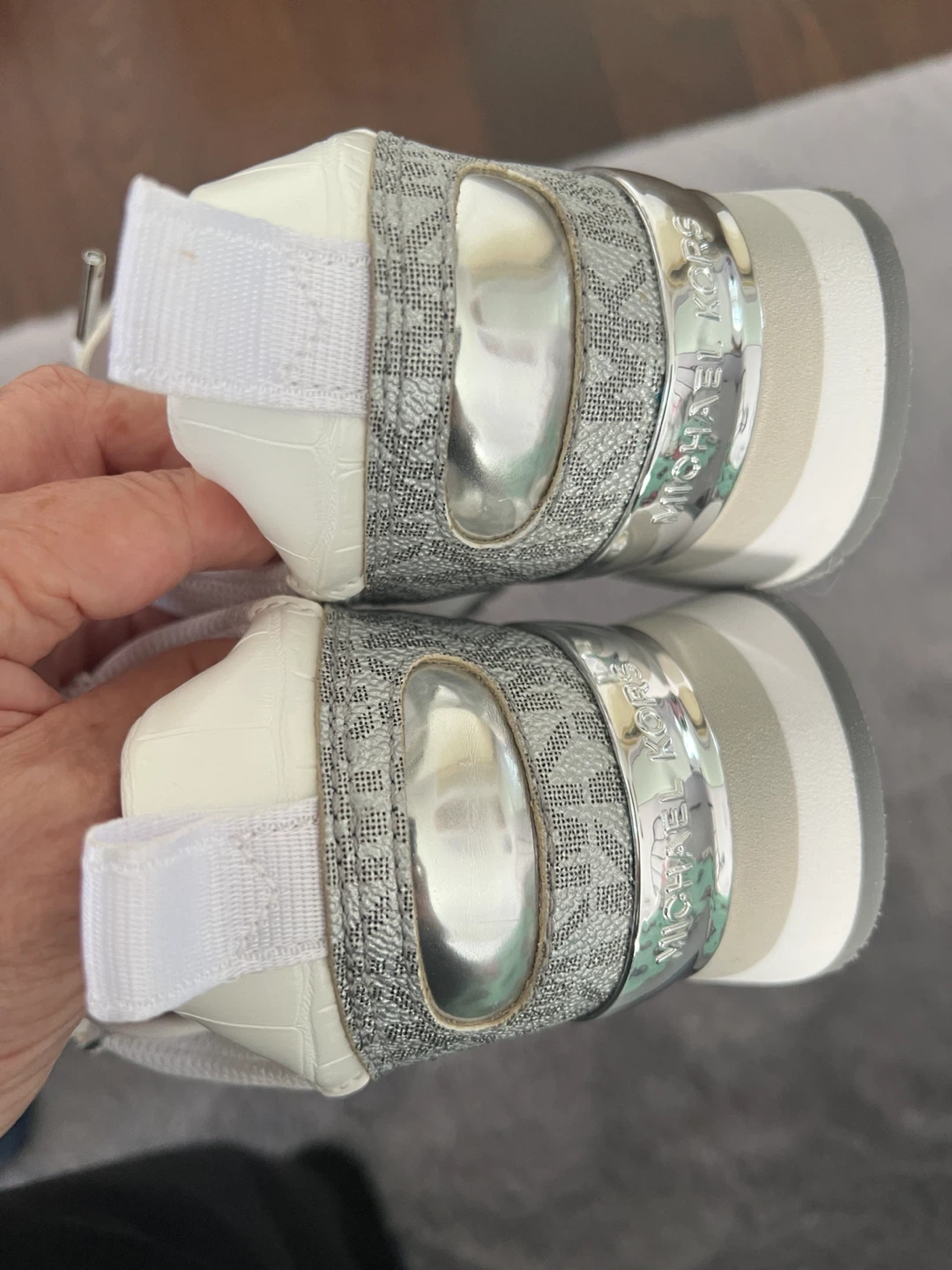 Michael Kors White & Silver Logo Sneakers - photo 5