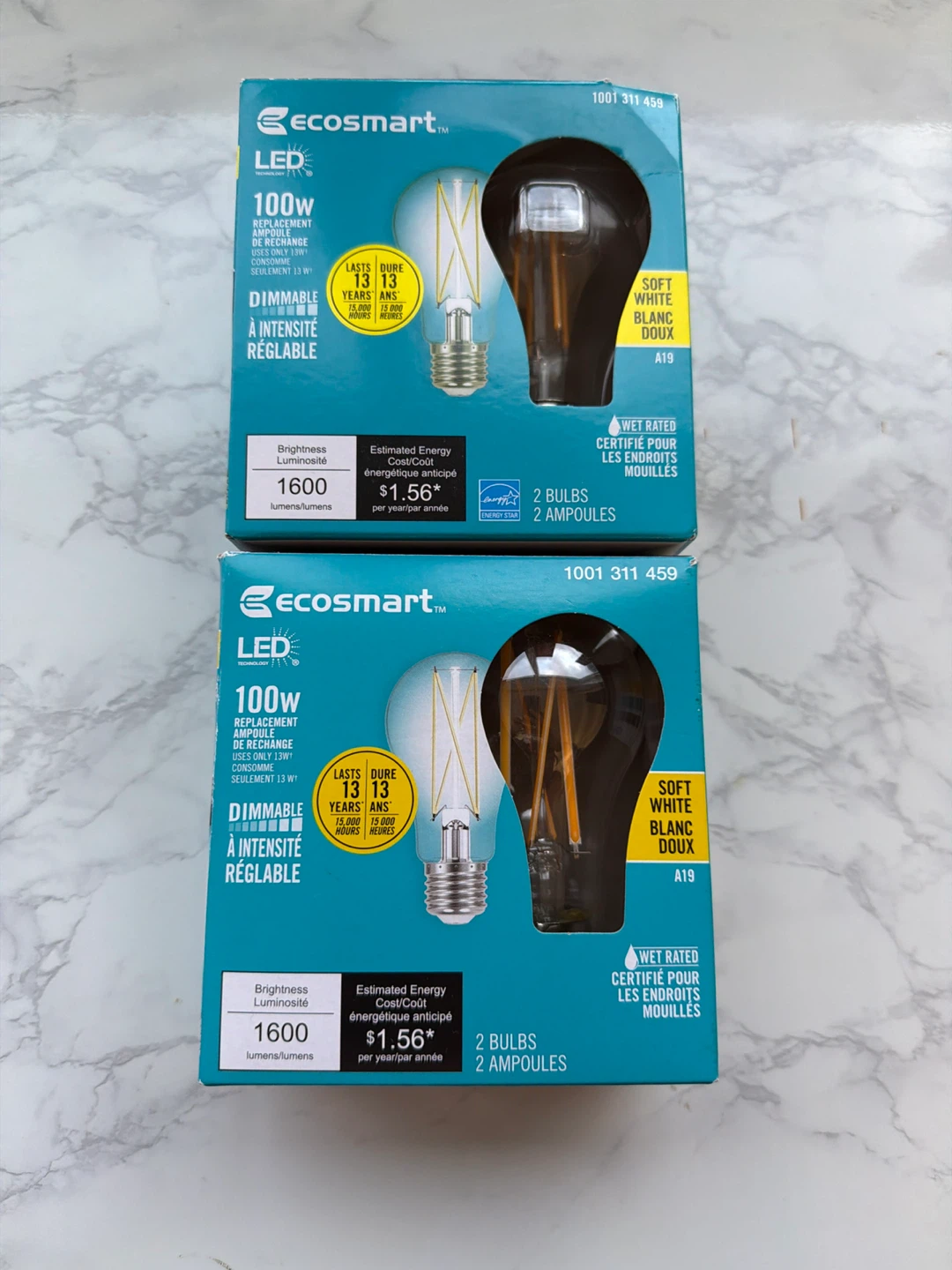 Ecosmart LED Soft White Light Bulbs (2 Pack)