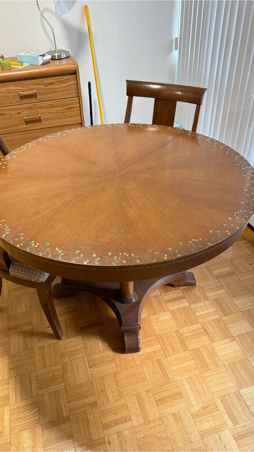 Wooden Dining Table with 2 Chairs