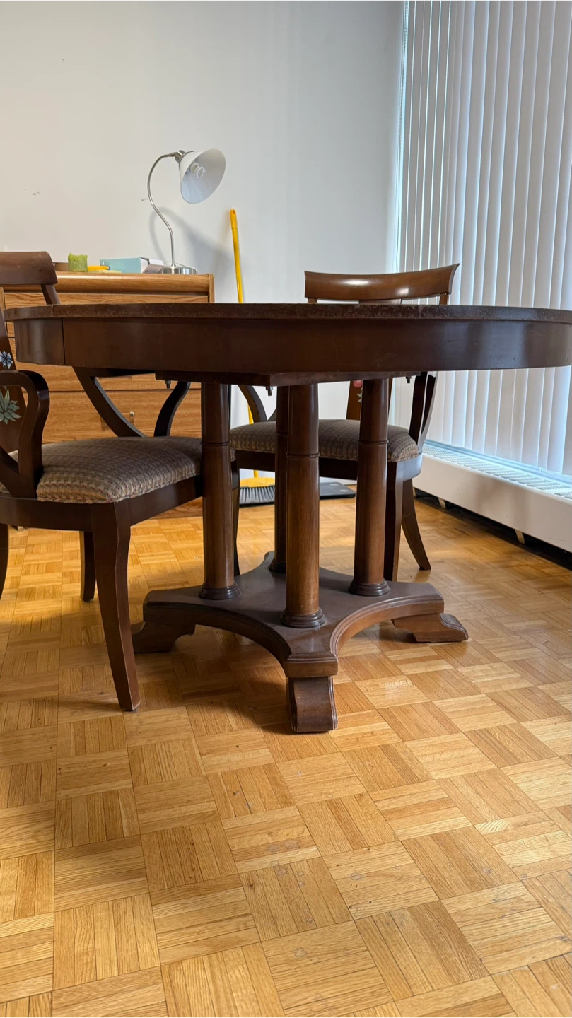Wooden Dining Table with 2 Chairs - photo 2