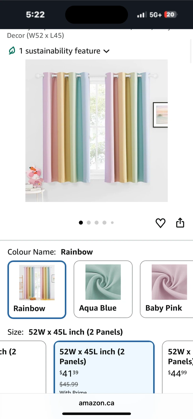 Rainbow curtains new