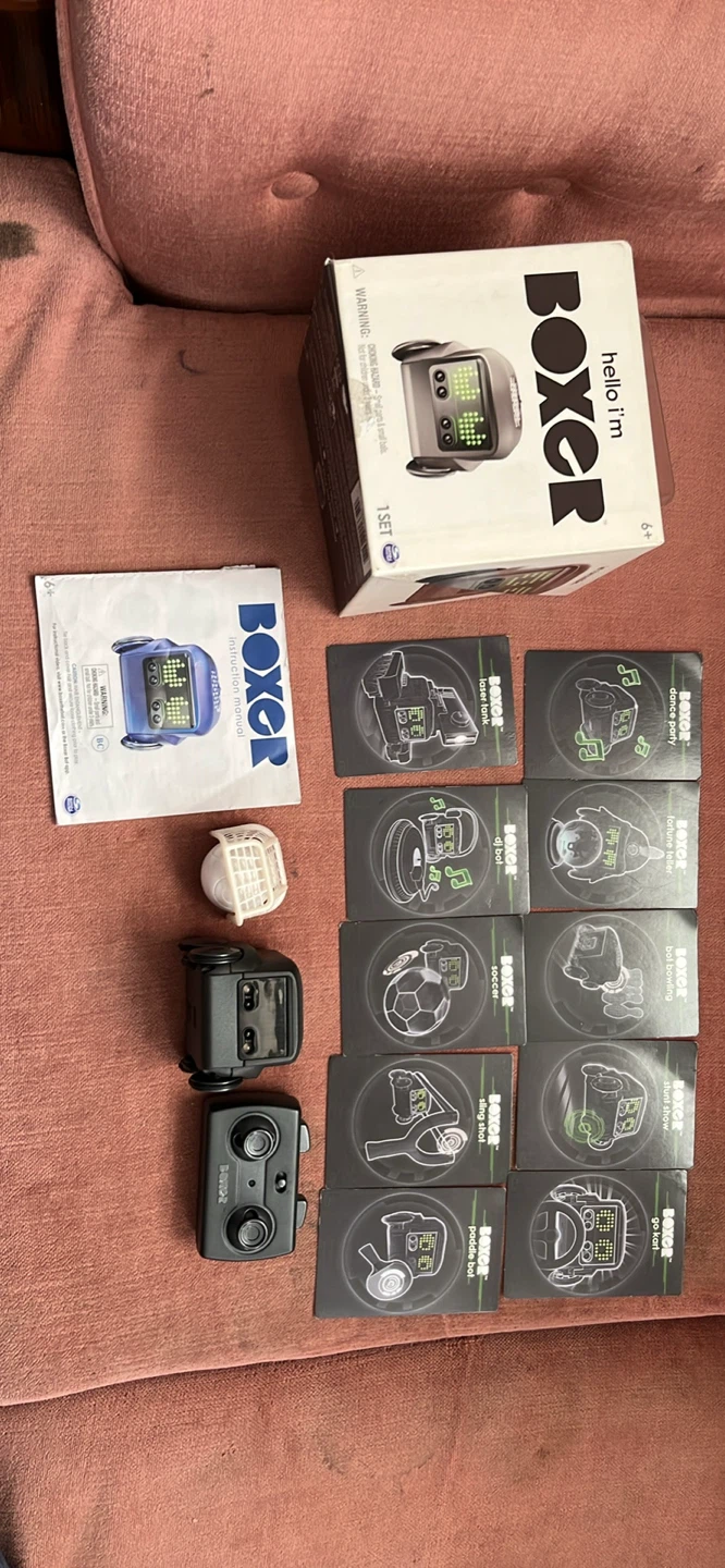 BOXER Interactive Robot + Remote & Accessories – $10