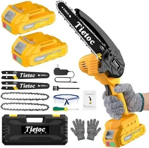 Tietoc 6 inch Mini Cordless Chainsaw Kit