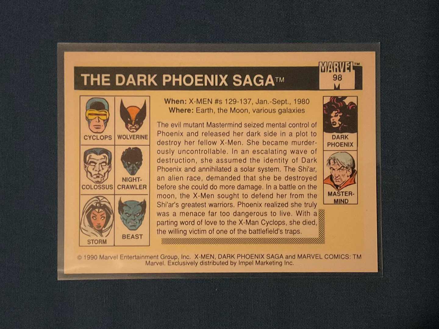 1990 Impel Marvel Universe Famous Battles “Dark Phoenix Saga” - photo 2