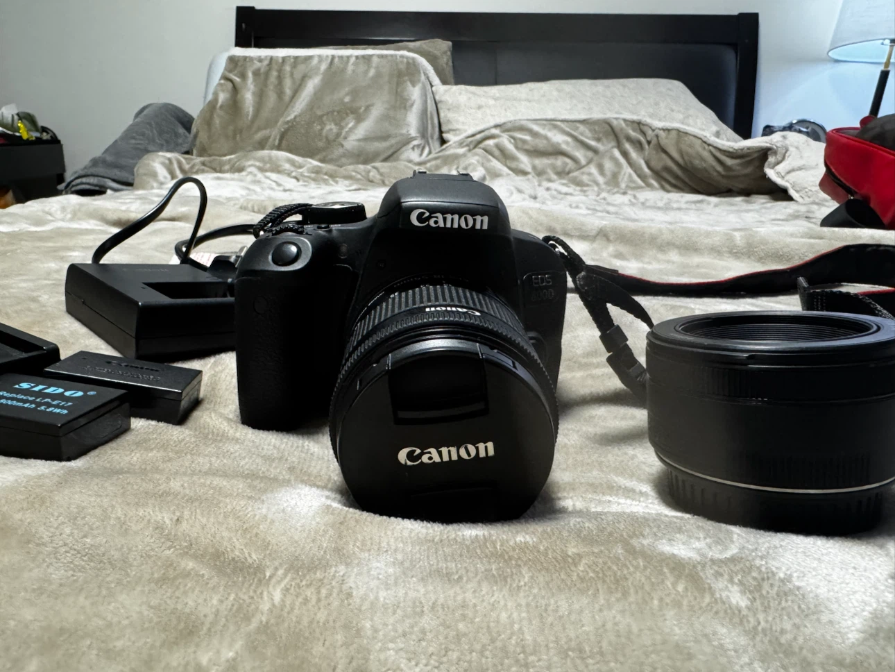 Canon EOS Rebel T7 DSLR Camera with 18-55mm Lens and 50mm Lens