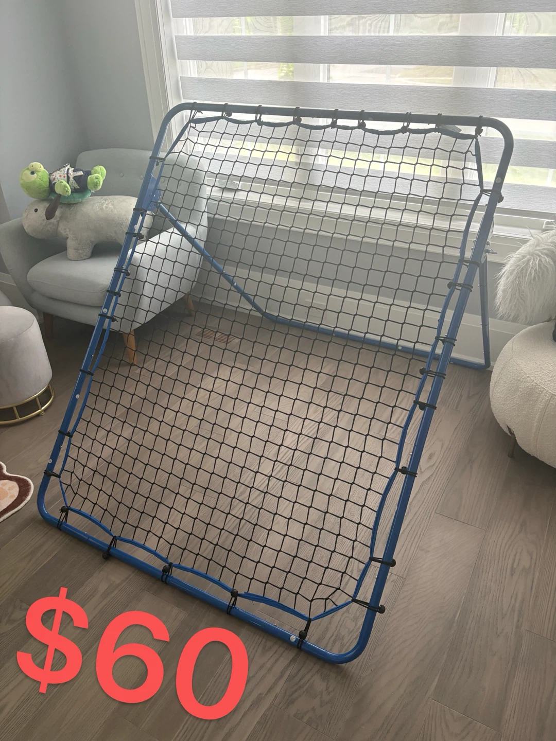 Blue Volleyball Rebounder Net
