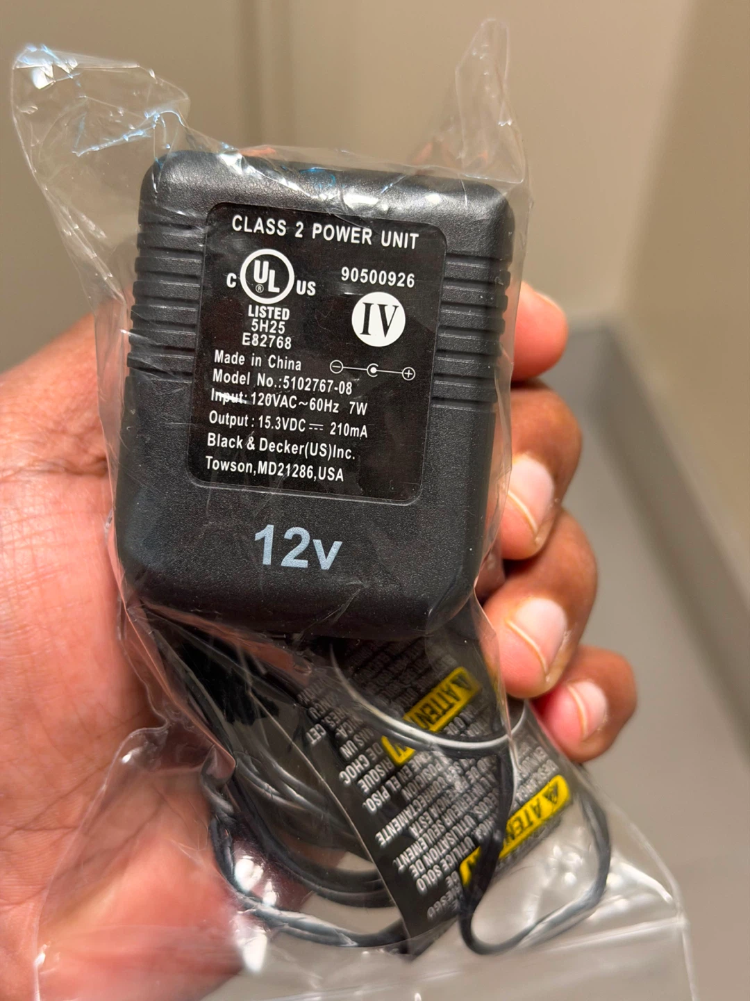 Black & Decker 12V Power Adapter